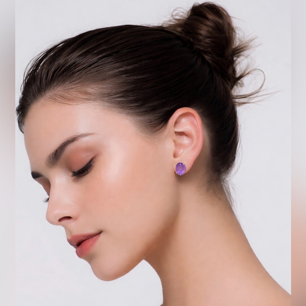 480679 14k yg Amethyst earrings